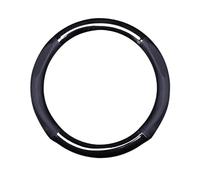 Funda para Volante de Coche de tamaño M de 37-38 cm 14,5"-15" Resistente al Desgaste de Fibra de Carbono Funda Volante Coche(Black Without Holes)