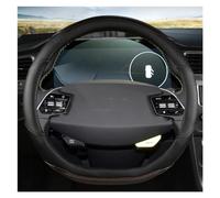 Funda para Volante de Coche en Forma de D de 38 cm, Funda de Cuero para Volante de Coche para KIA K5 KX5 K2 K3 GT para Rio para Cerato para Sportage, Funda para Volante de Coche marrón (marrón)