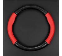 Funda para Volante de Coche Funda De Volante De Cuero Genuino Fibra Carbono para Mazda CX5 Accesorios Repuesto(Type C)