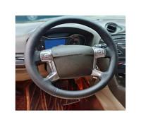 Funda para Volante de Coche Negra Cosida a Mano DIY para Mondeo Mk4 2007 2008 2009 2010 2011 2012 y S-MAX