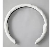 Funda para Volante de Coche para Lotus Eletre 2022-2026, Fabricada en Cuero, Antideslizante y Transpirable, Funda Protectora Semicerrada para Volante,White