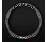 Funda Volante Coche para Peugeot Partner Van 2019-2024,Cuero Microfibra Cubierta Volante Automóvil Antideslizante Protector Volante Coche con Logotipo Emblema Coche Interior Accesorios,O