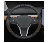 Funda para Volante De Coche para Tesla para Modelo 3 para Modelo Y para Modelo X para Modelo S 2018-2024 Fund Volante Coche(The Carbon Orange)