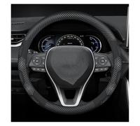 Funda para Volante de Coche para Toyota Crown, CHR, Yaris, Corolla, Auris, Rav4, Prius, Camry, Raize y Prado (Carbono Blanco)