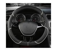 Funda para Volante De Coche Ultrafina Que Absorbe Sudor Cuero Fibra Carbono para D&acia para Sandero Ⅲ StepWay 2020-2024 Cubiertas Volante(Blackwhite,O)