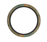 Funda para Volante de Coche Universal de 15 Pulgadas, Antideslizante, Transpirable y Avanzada, con Tinta de ágata Verde Tierra y Dorado, para Hombre y Mujer.