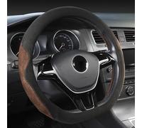 Funda para Volante En Forma De D, Gamuza Cuero, Vaca, Accesorios para Automóviles para Suzuki Swift(Coffee)