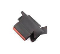 Funda para Volante Funda de Cuero Perforado para Volante de Coche para Wrangler, Patriot, Grand, Cherokee, Compass y Liberty. Cubierta para Volante(Red Bar-no Hole)