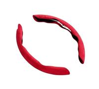 Funda para Volante Funda de Gamuza Antideslizante para Volante de Coche, para Toyota, Crown, Celica, CHR, Yaris, Auris, Hilux, Verso, Rav4, Prius, Camry, Prado Cubierta para Volante(2peiece-Red)