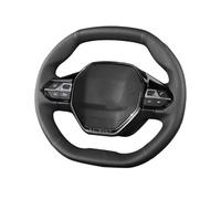 Funda para Volante Funda de Volante de Coche de Cuero Artificial Cosida a Mano para Peugeot e-208 2020 508 208 2019 2020 3008 4008 5008 2016-2019 Cubierta para Volante(Red Blue Thread)