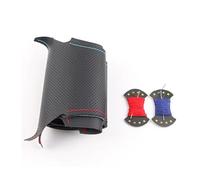 Funda para Volante Funda de Volante de Cuero Cosida a Mano para Jazz City (2009-2013) e Insight (2010-2014, 2011-2012) Cubierta para Volante(Red Blue Thread)