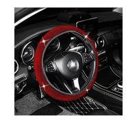 Funda para Volante Funda para volante de coche de cristal de 38 cm, transpirable, antideslizante, de poliuretano con diamantes de imitación, decoración para coche, accesorios para coche. Cubierta para