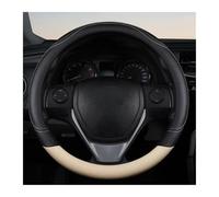 Funda para Volante Funda para Volante Universal de Cuero sintético, Antideslizante, para Las Cuatro Estaciones, Color Negro y Rosa, Nueva, 1 Unidad Cubierta para Volante(Fang-PU-Black Beige)