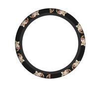 Funda para Volante Gato del Lateral Fundas Volante De Coche Sin Olor Accesorios Interiores Elástica Funda De Volant para Universales SUV 38Cm