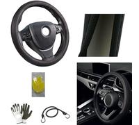Funda para volante Gran Prix, apta de 37 a 39 cm, inodora, antideslizante, masajeadora, excelente agarre para conductor, fácil montaje, compatible con Peugeot 108 PureTech 82 5p. GT Line