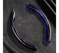 Funda para Volante Grano Madera Durazno Cubierta Ultrafina Fibra Carbono para manija Coche, Funda Protectora Universal, dirección automática de Madera Funda Volante Coche(Blue 2 Pack)