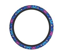 Funda para Volante Impresión Colorida del Mundo Submarino Accesorios De Coche Sin Olor Accesorios Interiores Goma Funda De Volant para SUV Universales 38Cm