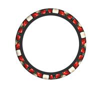 Funda para Volante Impresión De Superposición De Fresas Fundas Volante De Coche Goma Accesorios De Coche Sin Olor Funda De Volant para Mujeres Y Hombres SUV 38Cm