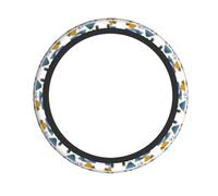 Funda para Volante Impresión del Árbol del Mundo Colorido Accesorios De Coche Antideslizante Accesorios Interiores Elástica Funda De Volant para Camión Mujeres Y Hombres 38Cm