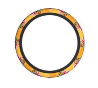 Funda para Volante Impresión del Grupo Bang Bang Fundas Volante De Coche Sin Olor Accesorios Interiores Goma Funda De Volant para SUV Mujeres Y Hombres 38Cm