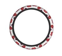 Funda para Volante La Belleza del Bálsamo Labial Marcas Imprimir Accesorios De Coche Transpirable Fundas Volante De Coche Elástica Funda De Volant para Mujeres Y Hombres Universales 38Cm