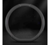 Funda para Volante para Audi A7 MK2 2019-2023, Cubierta Antideslizante de Piel Microfibra para Todas Estaciones Resistente al Desgaste,D-Shape-Black and Line