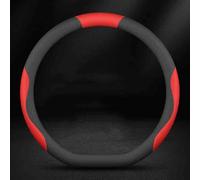 Funda para Volante para BMW IX I20 2021-2023, Cubierta Antideslizante de Piel Microfibra para Todas Estaciones Resistente al Desgaste,D-Shape-Black and Red