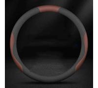 Funda para Volante para BMW iX3 Electrique G08 2021-2023, Cubierta Antideslizante de Piel Microfibra para Todas Estaciones Resistente al Desgaste,O-Shape-Black and Brown