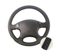 Funda para Volante para CRV para CR-V para Accord 6 para Odyssey para Prelude para Civic 1996-2003 para CL Funda Volante Coche Cosida A Mano Cuero Microfibra(Black Thread)