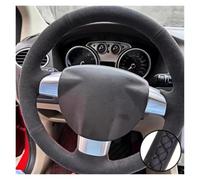 Funda para Volante Para Focus 2 2005-2011 3 Radios | Accesorios De Interior De Coche, Cubierta De Volante De Cuero De Ante Suave Y Transpirable, Cosida A Mano(Black Thread)