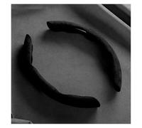 Funda para Volante para Seat FR para León para Ibiza para Altea para Exe 5f Mk2 Mk3 para TARRACO Automóviles Funda Protectora Volante Coche Cuero Gamuza Antideslizante(2pc-Black)