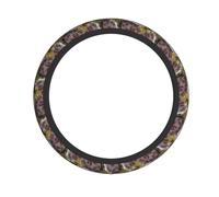 Funda para Volante Picnic Al Sol Impresión Funda De Volant Elástica Fundas Volante De Coche Transpirable For Universales SUV Mujeres Y Hombres 38Cm