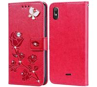 Funda para Wiko View 2 Go, Carcasa Libro Tapa de Cuero Piel Wallet Case Flip Cover Wiko View 2 Go，con Kickstand,Tarjetas Ranura Magnética Cartera