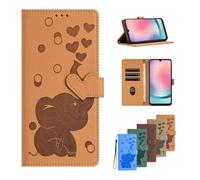 Funda para Xiaomi 11T/ 11T Pro, a prueba de golpes, de piel sintética, con diseño de elefante en relieve, con ranura para tarjetas, para cuaderno, ajuste delgado, funda protectora de poliuretano