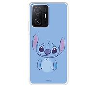 Funda para Xiaomi 11T - Xiaomi 11T Pro Oficial de Lilo & Stitch Stitch Azul Transparente para Proteger tu móvil. Carcasa para Xiaomi de Silicona Flexible con Licencia Oficial de Disney