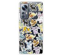 Funda para Xiaomi 12 Pro Oficial de Pokémon, Evoluciones Eevee para Proteger tu móvil. Carcasa para Xiaomi de Silicona Flexible con Licencia Oficial de Pokémon,