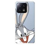 Funda para Xiaomi 13 Oficial de Warner Bros Bugs Bunny Silueta Transparente para Proteger tu móvil. Carcasa para Xiaomi de Silicona Flexible con Licencia Oficial de Looney Tunes