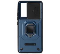Funda para Xiaomi 13T y 13T Pro Soporte anular Tapa deslizante para cámara Azul