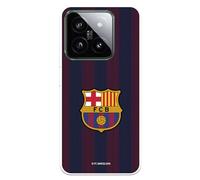 Funda para Xiaomi 14 del FC Barcelona Rayas Blaugrana tansparente para Proteger tu móvil. Capa de Silicona Flexible con Licencia Oficial FC Barcelona