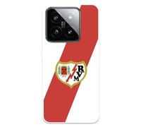 Funda para Xiaomi 14 del Rayo Vallecano Escudo tansparente para Proteger tu móvil. Capa de Silicona Flexible con Licencia Oficial Rayo Vallecano