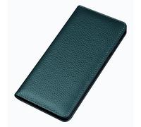 Funda para Xiaomi 15 Ultra/15 Pro/15, Flip Plegable Piel Genuina Funda Cierre Magnético Protección de Cuerpo Completo Funda, Verde, 15 Ultra