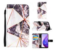 Funda para Xiaomi Mi 10T / 10T Pro, Mármol Diseño PU Cuero Case Flip Protectora Cover con Soporte, Ranuras para Tarjetas Cierre Magnético Billetera Carcasa para Xiaomi Mi 10T / 10T Pro, Blanco-negro