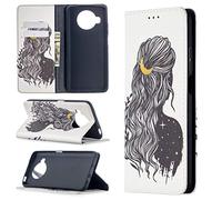 Funda para Xiaomi Mi 10T Lite, Premium PU Cuero Case Flip Protectora Cover con Soporte, Ranuras para Tarjetas Cierre Magnético Billetera Tapa Carcasa para Xiaomi Mi 10T Lite, Muchacha
