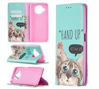 Funda para Xiaomi Mi 10T Lite, Premium PU Cuero Case Flip Protectora Cover con Soporte, Ranuras para Tarjetas Cierre Magnético Billetera Tapa Carcasa para Xiaomi Mi 10T Lite, Gato