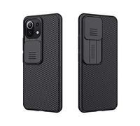 Funda para Xiaomi Mi 11 Lite, Nillkin CamShield Pro Slim Case Funda protectora con protector de cámara Hard PC y TPU Ultra Thin Anti-Scratch Phone Case para Xiaomi Mi11 Lite 4G/Mi 11 Lite 5G (negro)
