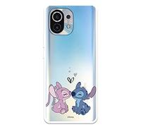 Funda para Xiaomi Mi 11 Oficial de Lilo & Stitch - Angel & Stitch Beso para Proteger tu móvil. Carcasa de Silicona Flexible con Licencia Oficial de Disney