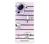 Funda para Xiaomi Mi 13 Lite Oficial de Peanuts Snoopy Rayas para Proteger tu móvil. Carcasa para Huawei de Silicona Transparente Flexible con Licencia Oficial de Snoopy