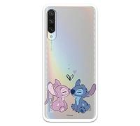 Funda para Xiaomi Mi A3 Oficial de Lilo & Stitch - Angel & Stitch Beso para Proteger tu móvil. Carcasa de Silicona Flexible con Licencia Oficial de Disney