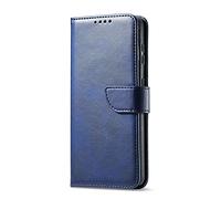 Funda para Xiaomi Mi MAX 3 Translúcido Espejo Carcasa, Clear View Standing Cover Ultra Delgado Funda Libro Flip Espejo Case Soporte Plegable Smart Mirror Protectora Bumper,Azul