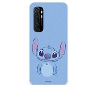 Funda para Xiaomi Mi Note 10 Lite Oficial de Lilo & Stitch Stitch Azul para Proteger tu móvil. Carcasa para Xiaomi de Silicona Flexible con Licencia Oficial de Disney.